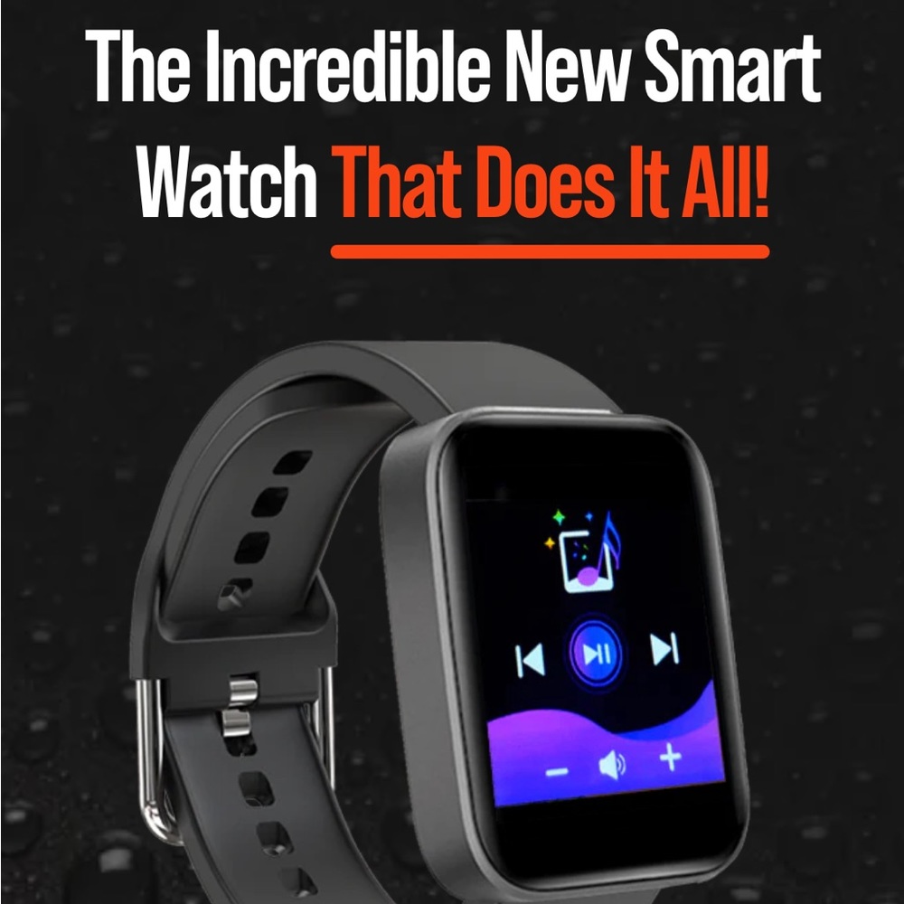 New! Unisex Blue Tooth Smart Watch,Count calories, track steps, sleep, food.